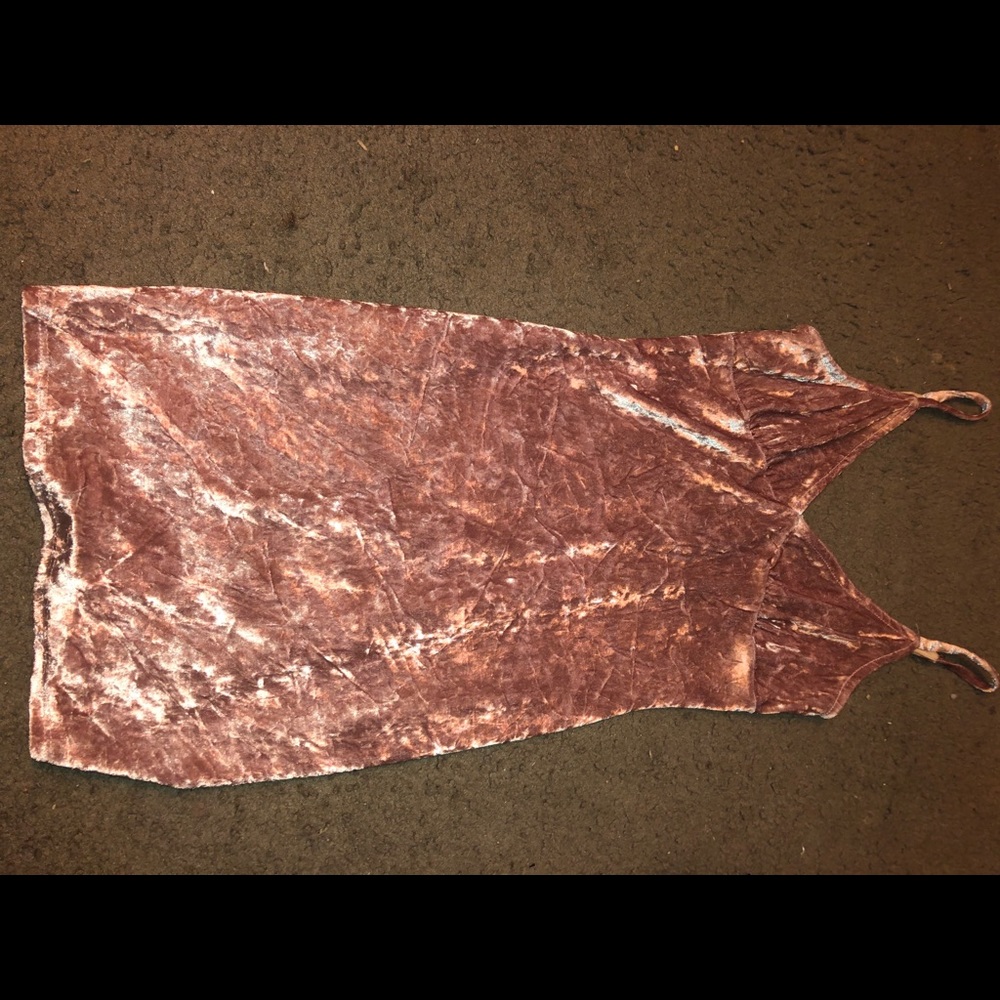 Pink velvet cocktail type dress